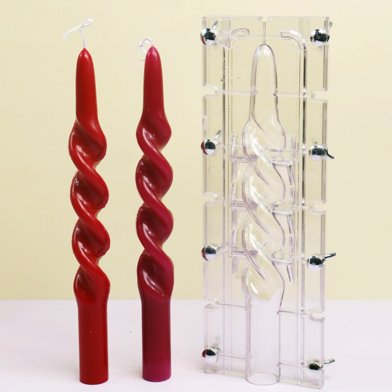 Candle Making Kits - 트위스트 스트라이프 열 아크릴 양초 금형