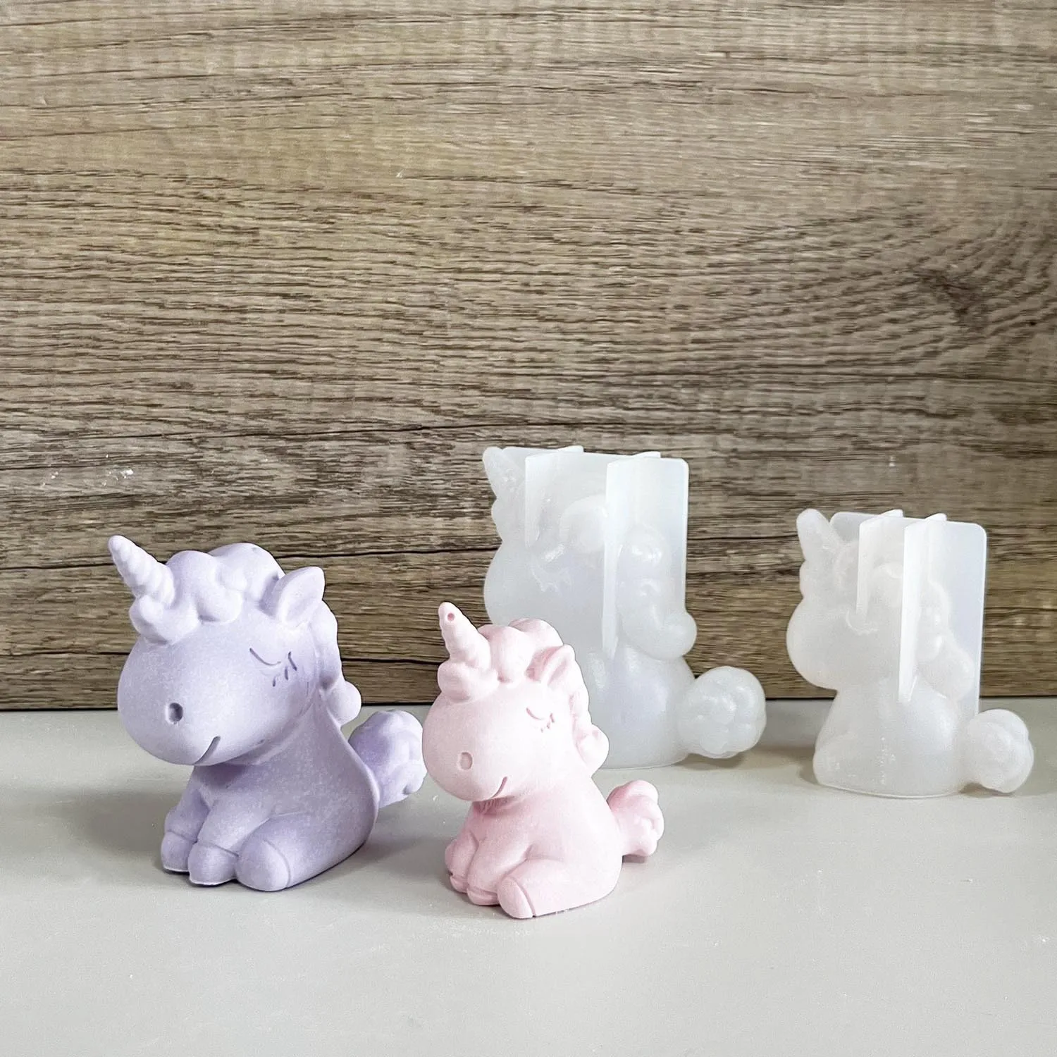 Candle Making Process - 3D 기하학 실리콘 유니콘 고양이 사슴