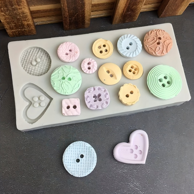 Candle Making Process - 버튼 모양 실리콘 몰드 비누 및