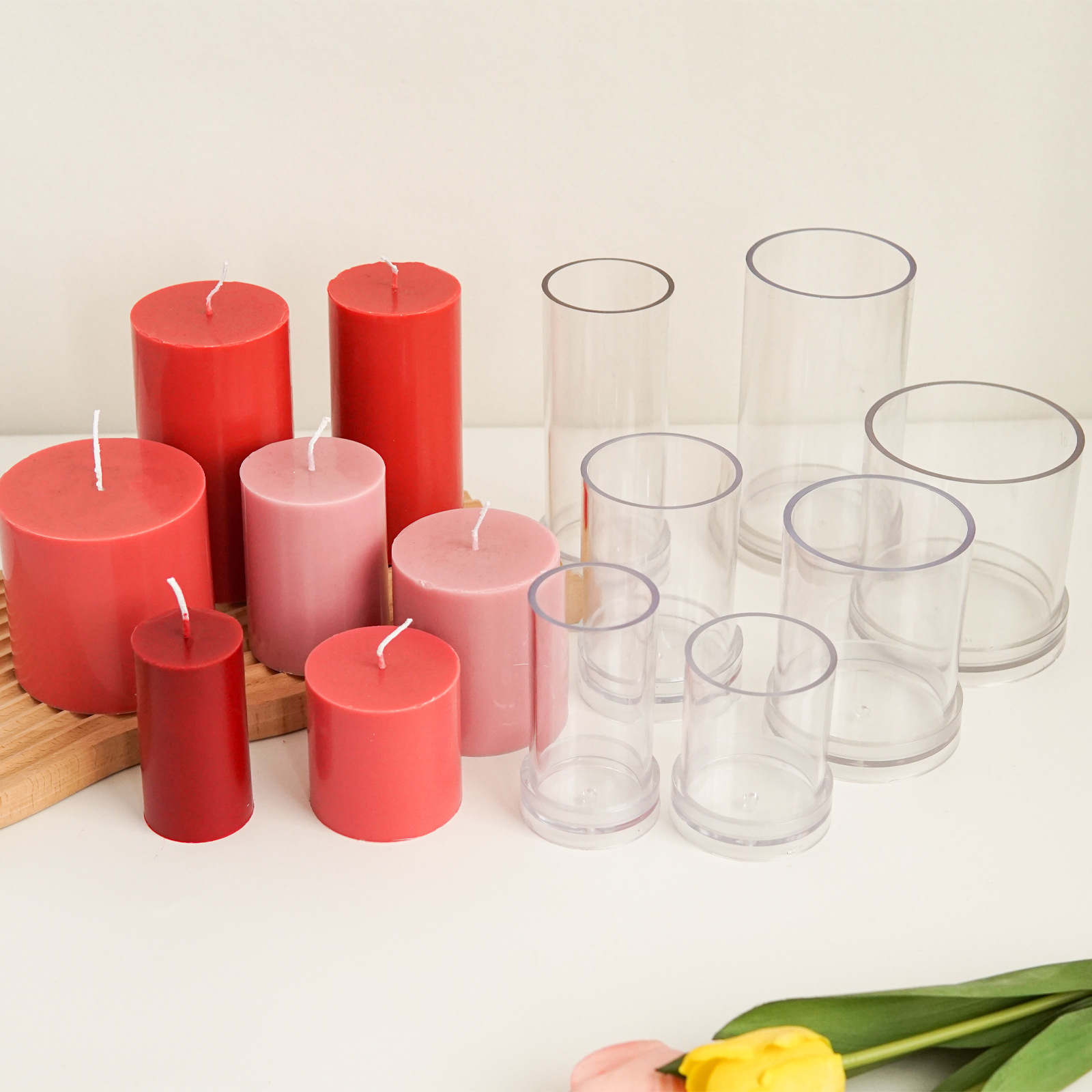 Candle Making Kits - 다양한 3D 원통형 양초 금형 플라스틱