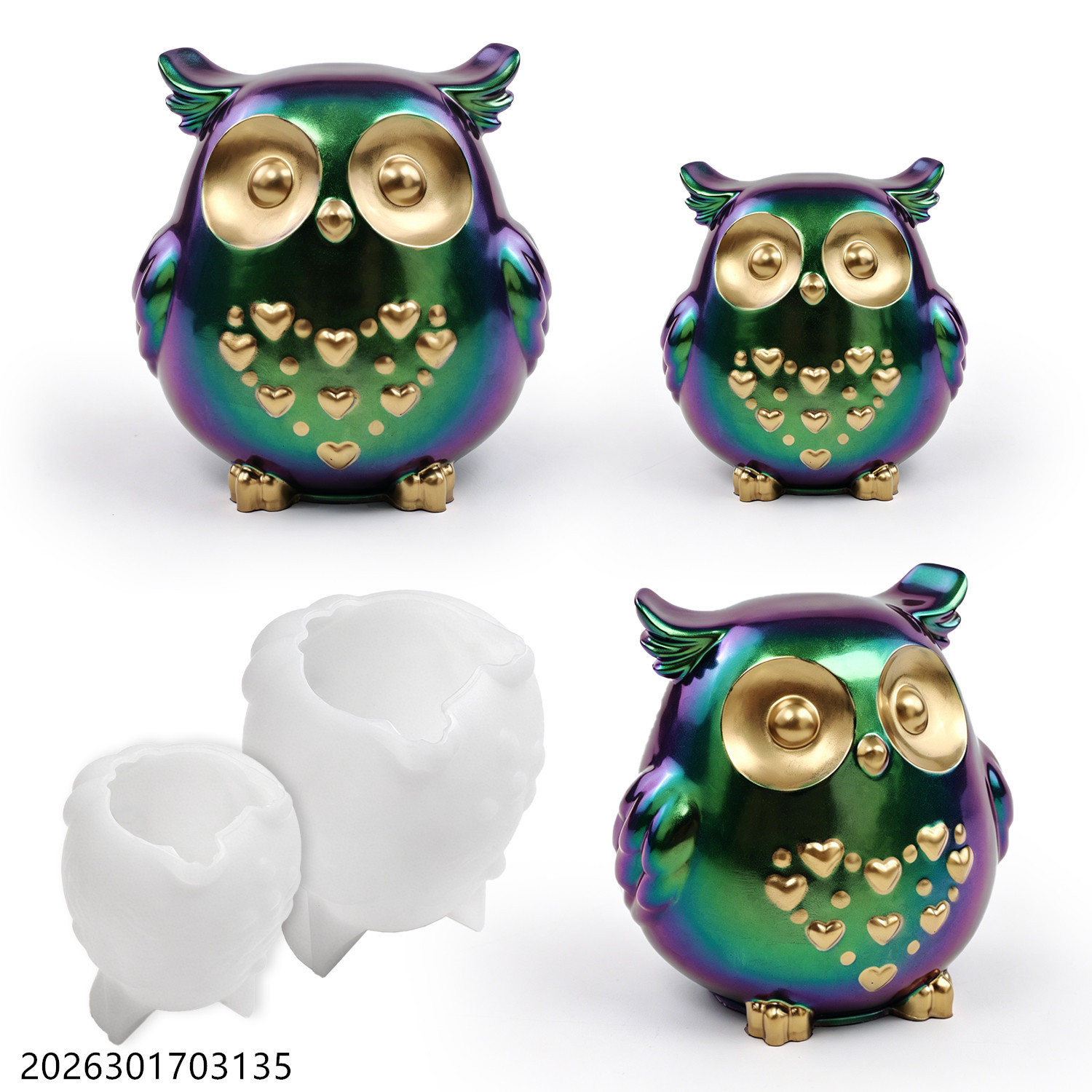 Candle Making Kits - 올빼미 실리콘 몰드 3D 새 모양