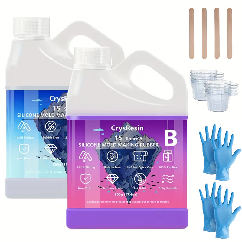 500ml 2병 액상 실리콘 몰드 제작용, 부드럽고 비 - Candle Making Kits 리뷰 및 가격
