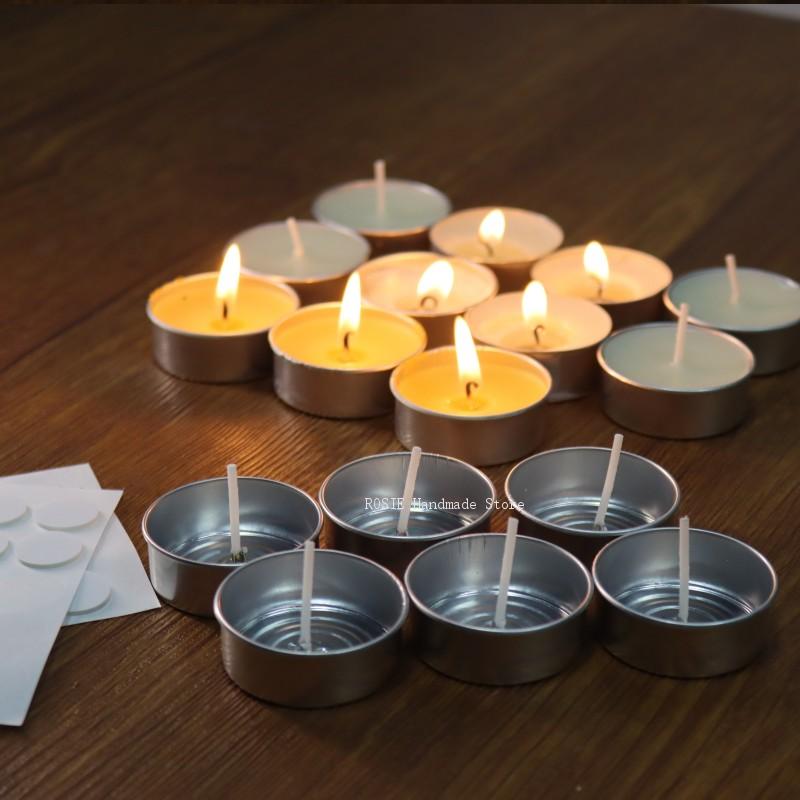 100 심지 100 스티커 포함 빈 차 왁스 원형 알루 - Candle Making With Beeswax 리뷰 및 가격