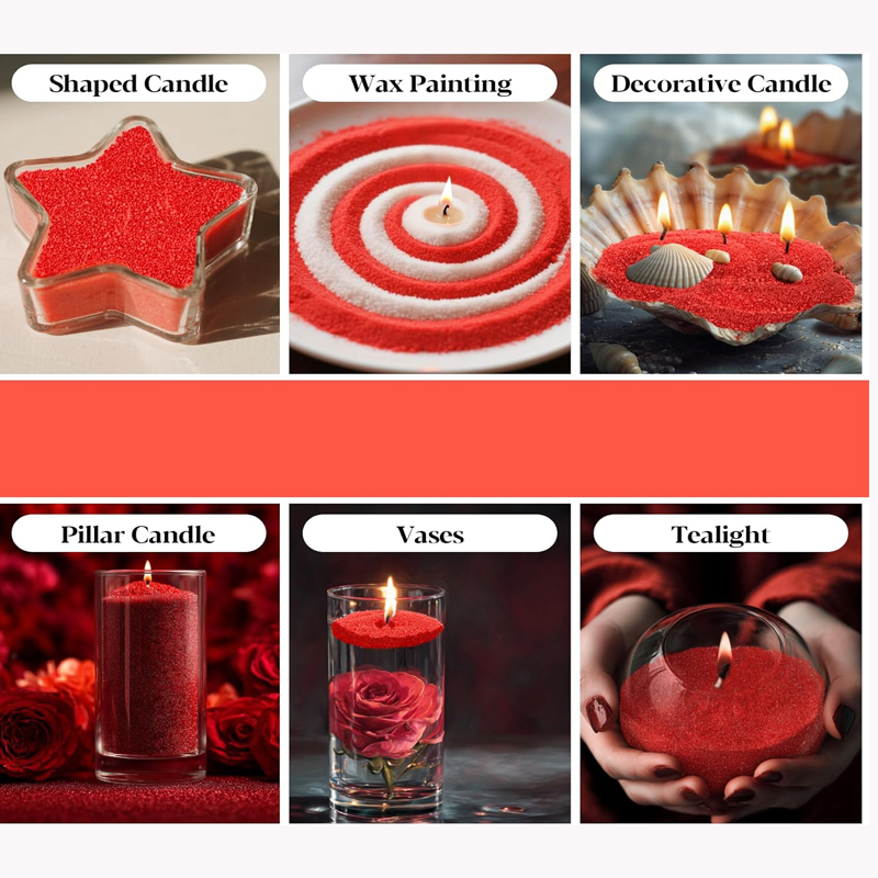 100G 녹색 흰색 빨간색 모래 진주 양초 및 10개  - Candle Making Kits 리뷰 및 가격