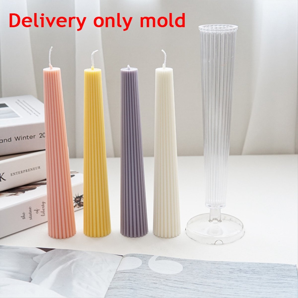 *ABAB 스트라이프 롱 폴 컬럼 아로마테라피 캔들 몰 - Candle Making Kits 리뷰 및 가격