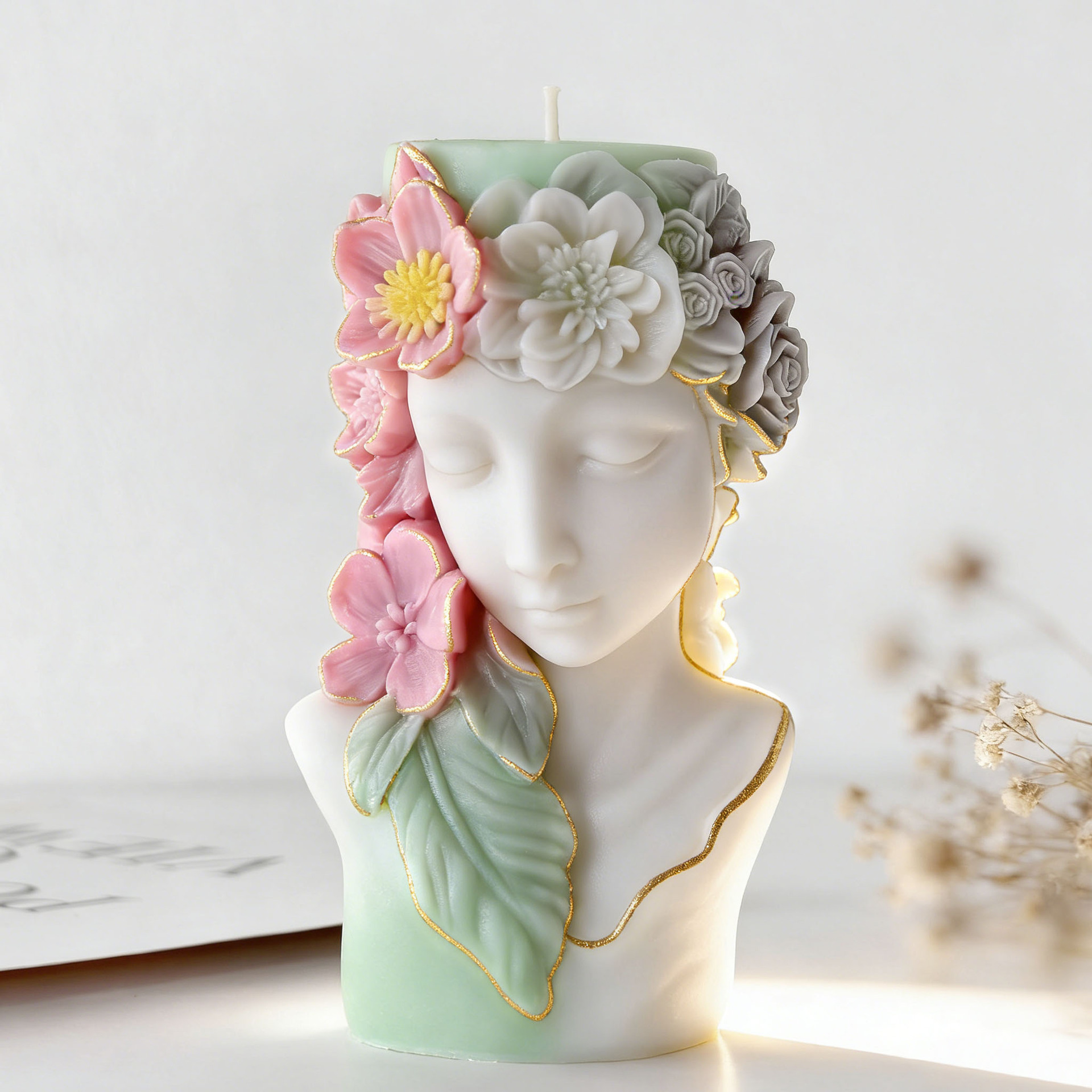 3D 꽃무늬 초상화 양각 양초 실리콘 몰드 DIY 아로 - Candle Making Books For Beginners 리뷰 및 가격