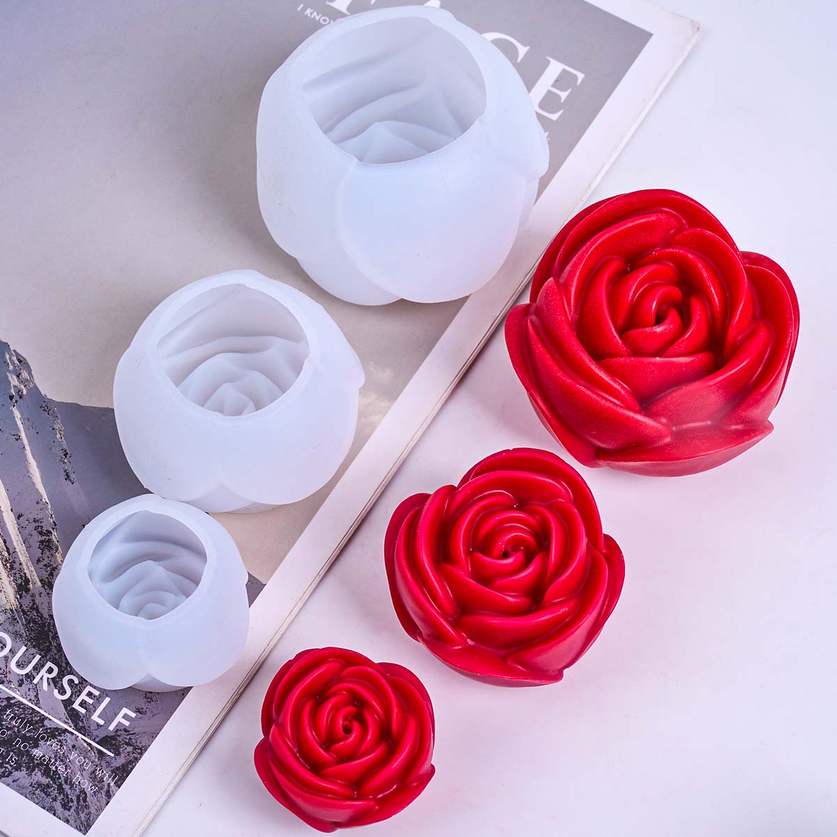 3D 꽃 모양 실리콘 양초 금형 DIY 로맨틱 로즈 아 - Candle Making Books For Beginners 리뷰 및 가격