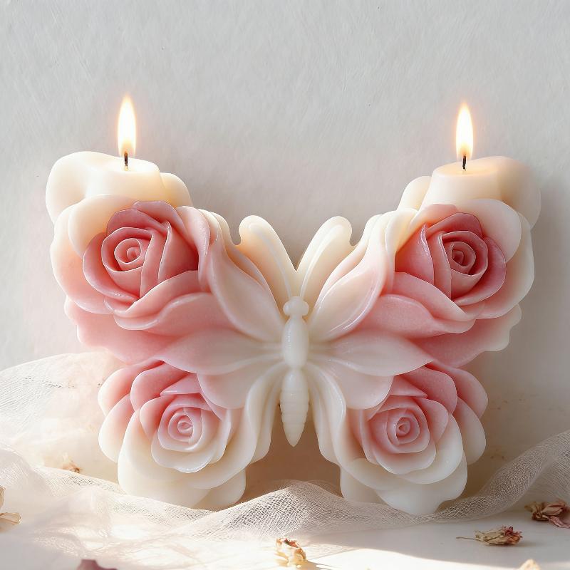 DIY 장미 나비 모양 실리콘 몰드 수제 아로마 캔들  - Candle Making Supplies 리뷰 및 가격