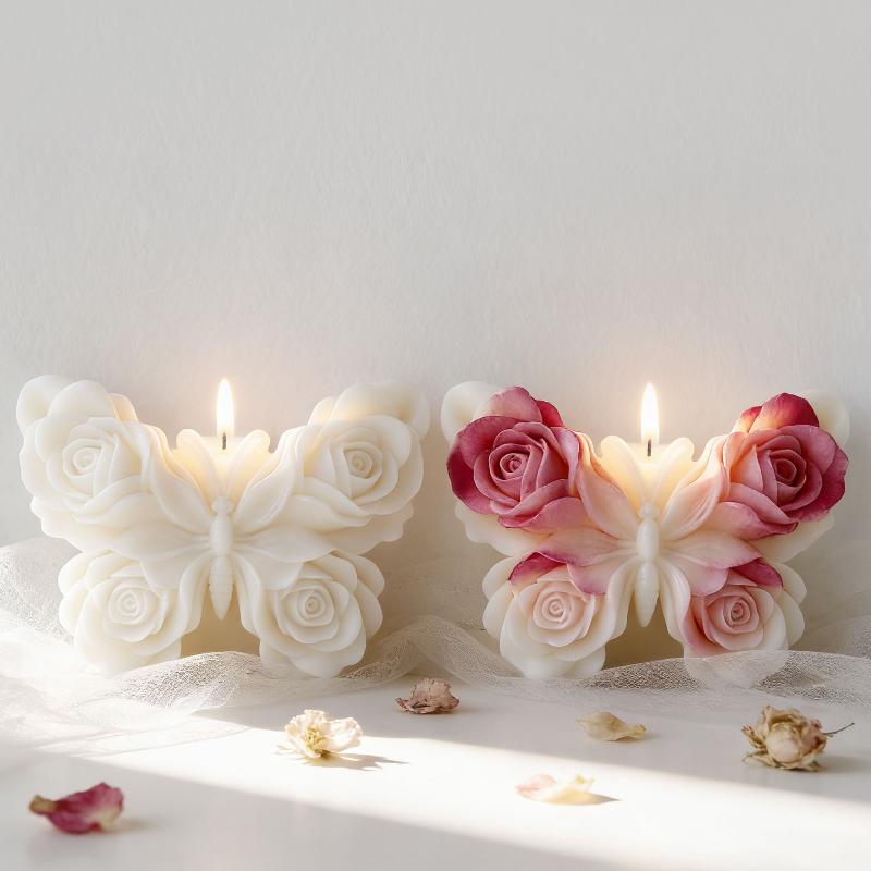 DIY 장미 나비 모양 실리콘 몰드 수제 아로마 캔들  - Candle Making Supplies 리뷰 및 가격