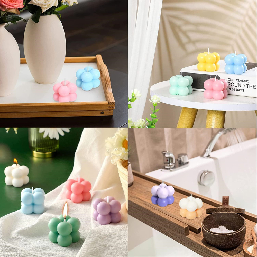3D 버블 큐브 실리콘 캔들 몰드 세트, 기하학적 볼  - Candle Making Kits 리뷰 및 가격
