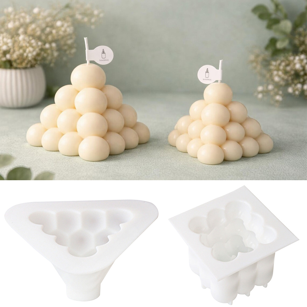 3D 버블 큐브 실리콘 캔들 몰드 세트, 기하학적 볼  - Candle Making Kits 리뷰 및 가격